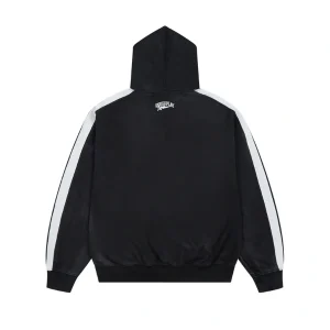 Black Rough play Zip Up Hoodie