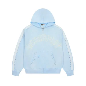 Blue Rough play Zip Up Hoodie