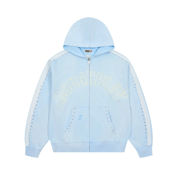 Blue Rough play Zip Up Hoodie Blue Rough play Zip Up Hoodie