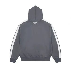 Grey Roughplay Zip Up Hoodie