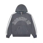 Grey Roughplay Zip Up Hoodie