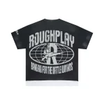 Rough Play Black Rhinestone Motorcycle Rider Shirt