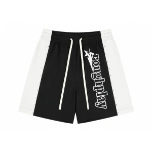 Rough Play Black With White Short