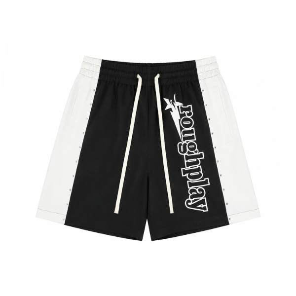 Rough Play Black With White Short Rough Play Black With White Short