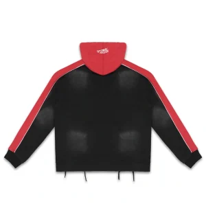 Rough Play Black With Red Zip-Up Hoodie
