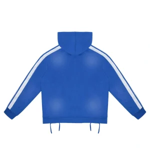 Rough Play Blue With White Hoodie
