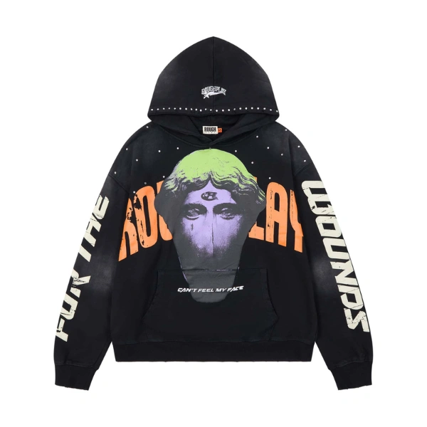 Rough Play Can’t Feel My Face Black Hoodie Rough Play Can’t Feel My Face Black Hoodie