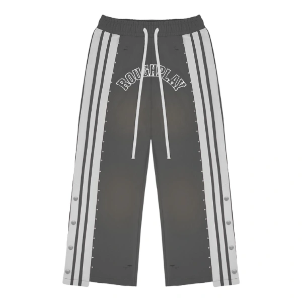 Rough Play Dark Grey With White Sweatpants Rough Play Dark Grey With White Sweatpants