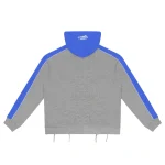 Rough Play Grey With Blue Zip-Up Hoodie