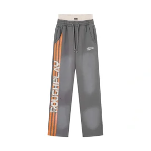 Rough Play Grey With Orange Sweatpants