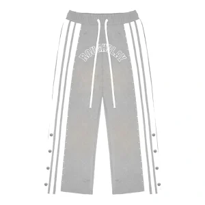 Rough Play Grey With White Sweatpants