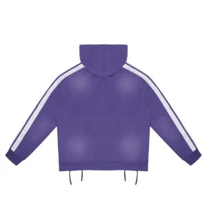 Rough Play Purple With White Hoodie
