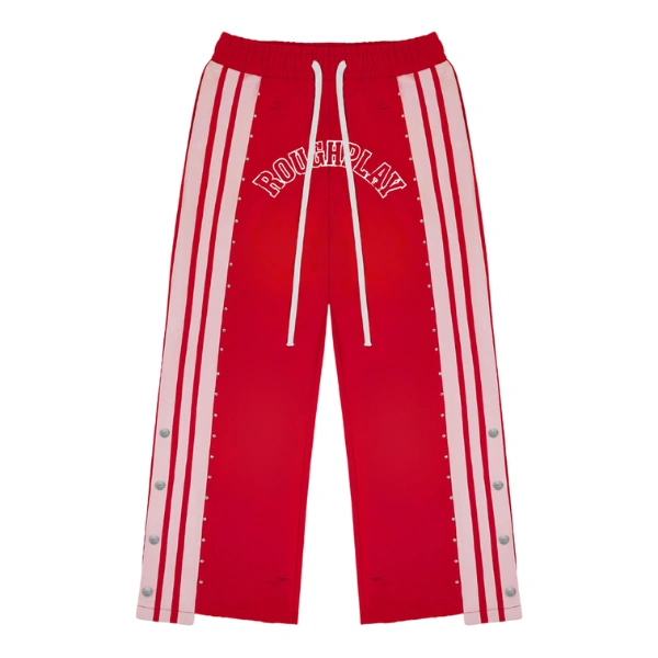 Rough Play Red With White Sweatpants Rough Play Red With White Sweatpants