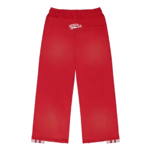 Rough Play Red With White Sweatpants