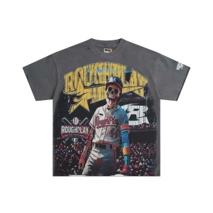 Rough Play Skeleton Baseball Player Shirt