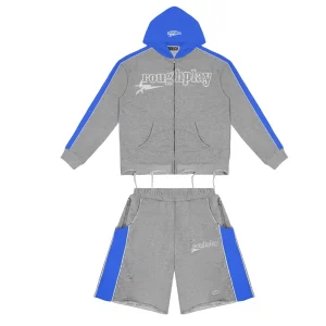 Rough Play Grey With Blue Sweatsuit