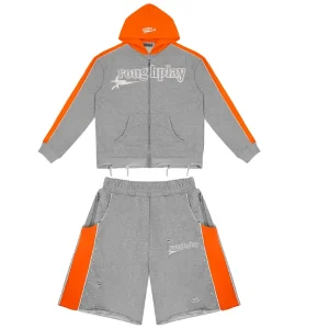 Rough Play Grey With Orange Sweatsuit