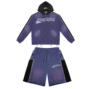 Rough Play Purple With Black Sweatsuit