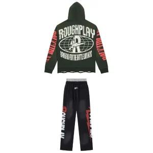 Rough Play Skull Island Olive Green Hoodie