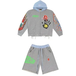 RoughPlay Grey With Blue Sweatsuit